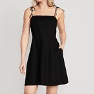 Old Navy Linen Tie Strap Mini Dress size small